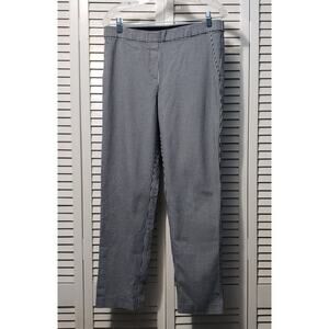 J.Jill Pull-on Pants Women's Size 10 Black White Gingham Straight Leg Stretch